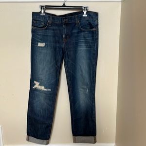 J Brand, blue boyfriend jeans